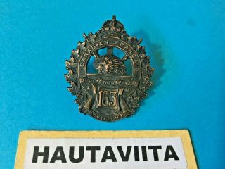 163rd Infantry Battalion Canadian Francais Cap Badge Unusual Construction Scarce