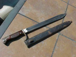 Wwi German Butcher Bayonet 1915 & 1920 Dated - Holler