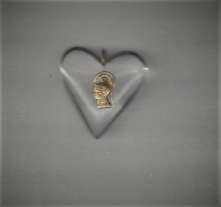 Rare Ww2 Us Army Wac Womans Army Corps Lucite Sweetheart Pendant
