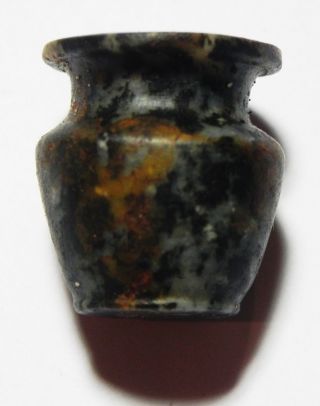 Zurqieh - As5077 - Ancient Egypt,  Stone Miniature Vase.  1400 - 1100 B.  C