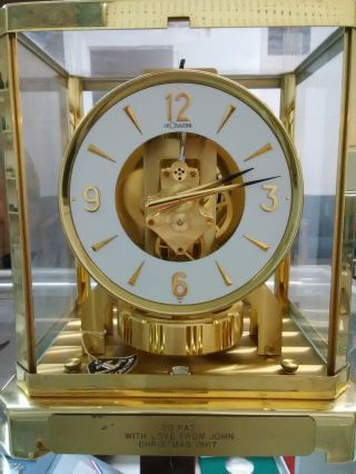 Vintage Lecoultre Atmos Swiss Mantle Clock Running