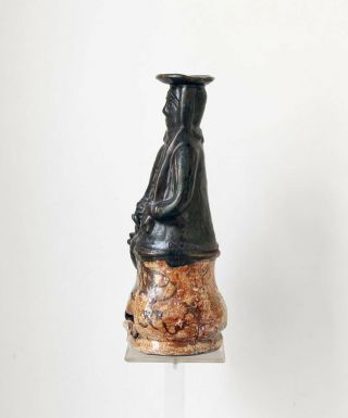 RARE antique Meiji period figural oribe nanban ceramic,  European man,  JAPAN 3