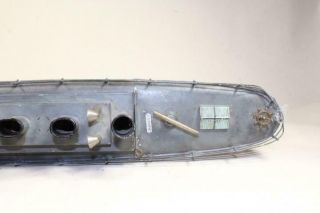 Bing German made Gun Boat Tin Toy wind - up boat 1920 ' s.  Marklin Carette 5