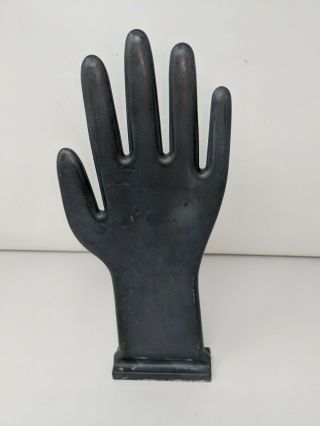 Vintage Ceramic Glove Mold Form 12 " - Black