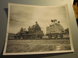 Korean War Press Photo 19th Infantry Rail Car Put - Put Engine 1950