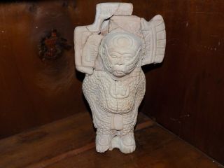 Pre - Colombian Hand - Sculpted Terracotta Priest (700 B.  C - 1200 A.  D) 2