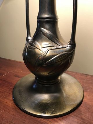 Antique Table Lamp Reverse Painting on Glass Like Handel 4