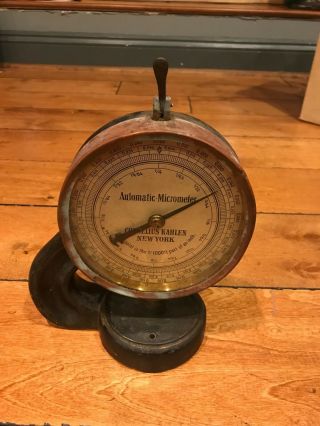 Rare Early 1900s Automatic - Micrometer By Cornelius Kahlen 623 York