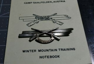 1953 US Forces Austria Mountain Training Center Ski Badge and Course Book 2