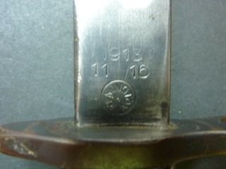 Remington Made British P.  1913 Enfield Bayo & Scabbard 6