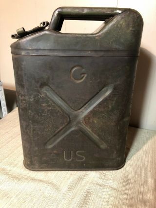 Vintage Jerry Gas Can Radio Steel 9 - 52,  Us Army Korean War