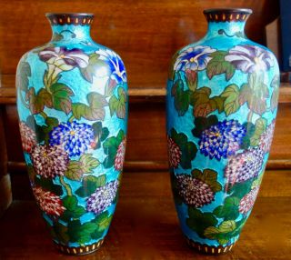 Rare Japanese Cloisonne Vases