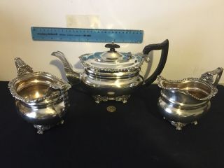 Edwardian 1907 Silver Chester Tea Set 1300 Grams " George Nathan & Ridley Hayes "