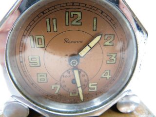 Vintage Alarm Clock & Music Box Swiss Made Renova Desk Table 3 