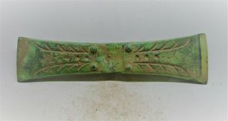 Rare Ancient Bronze Age Decorated Palstave Axe Head 17cm Long