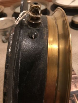 Vintage Industrial J.  P.  Marsh Co.  Iron/Brass Pressure/Vacuum Gauge Big 9 1/2” 6