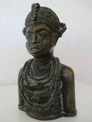 Fine Old African Benin Bronze Figure Of A Young King - Oba - Tribal Art