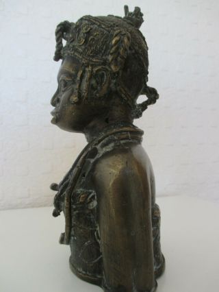 Fine Old African Benin Bronze Figure of a Young King - Oba - Tribal Art 5