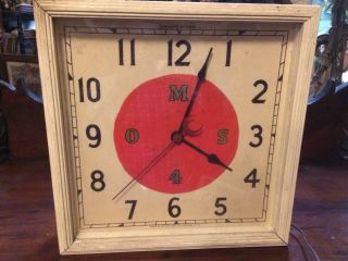 Great Old Hammond Motored Electric Time Wall Clock Ms40 ?? Out Of Attic