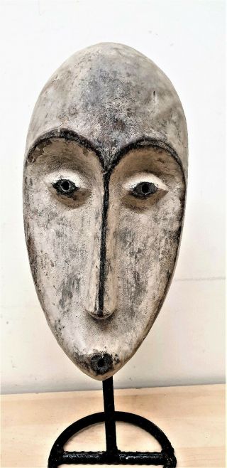 Old Tribal Lega Mask Congo Africa Fes - Gb428
