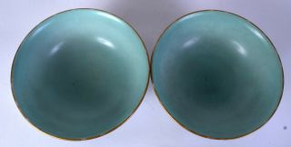 pair Chinese porcelain bowl Chinese turquoise ground bowl qianlong mark china 5