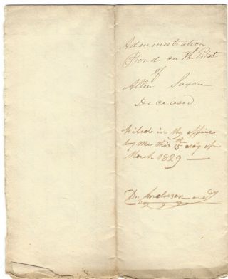 Laurens District,  SC,  Slave Owner,  Revolutionary War Veterans Sign Bond - - 1839 3