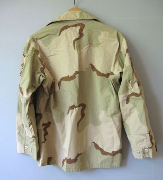 Vtg Military Air Force Camo Jacket Shirt Camouflage Desert Combat Patches Large 3
