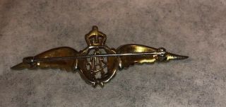 RAF Royal Air Force WWII Era British Sweetheart Wings Pin Brooch Rhinestone 3