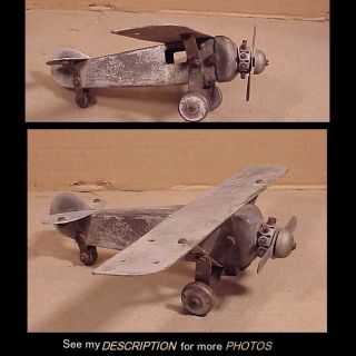Antique Pressed Steel Toy Airplane Spirit Of St Louis Charles Lindbergh