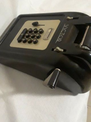 Vintage Bakelite Victor 6 row hand crank adding machine 6