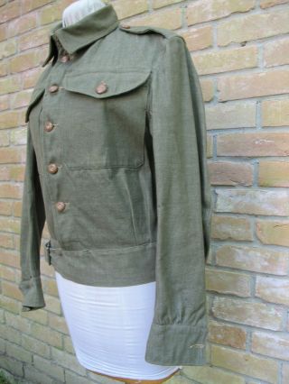 BARELY Vintage 1952 BRITISH ARMY Overalls Denim Blouse IKE Jacket; Size 5 2