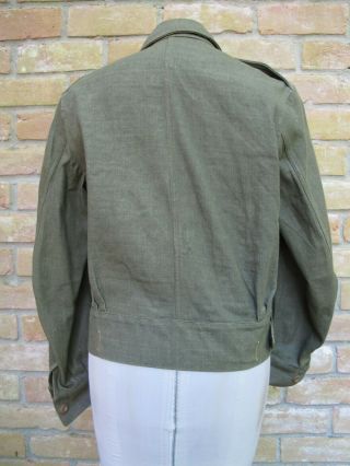 BARELY Vintage 1952 BRITISH ARMY Overalls Denim Blouse IKE Jacket; Size 5 7