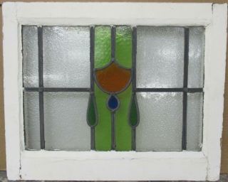 Old English Leaded Stained Glass Window Gorgeous Drop Design 21.  25 " X 17.  25 "
