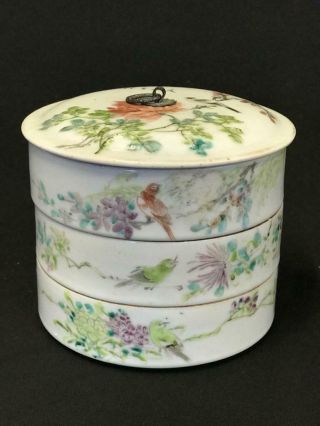 Chinese Antique Porcelain Qianjiang Cai Bento Box - Republic Period (1914 - 1949) 6