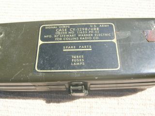 US ARMY,  SIGNAL CORP Military Radio Spare Parts Collins Co.  Case Box for Tubes 9