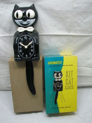 Kit Cat Klock Moving Eye Kat Clock Wig Wag Animated Tail Wall Novelty