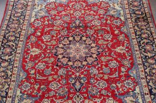 Traditional Floral Vintage Persian Area Rug Oriental Hand - Knotted RED Wool 10x13 3