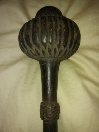 Fiji Ula Throwing Club.  In Battle,  Indigenious Repair Work.  Rare