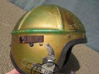 Korean War US Navy H - 4 Pilots Flight helmet Size Large w/Mic set 2