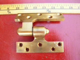Antique Rixson Solid Brass Or Bronze Pivot Offset Door Hinges Lift Off Type Rare