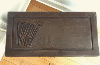 Hand Carved Wood Asian Antique George Zee and Company Trunk Chest 2
