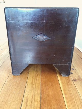 Hand Carved Wood Asian Antique George Zee and Company Trunk Chest 3