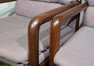 Dunbar arm chairs with exposed hardwood frame Ed Wormley ? w brass tags 10