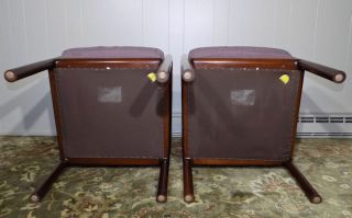 Dunbar arm chairs with exposed hardwood frame Ed Wormley ? w brass tags 6