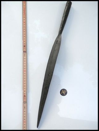 Rare Eastern European Celtic Scythian Cavalry Spear Head Iron Socketed – 52.  5 cm 4