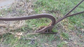 ANTIQUE SMALL HORSE DRAWN BEAM PLOW CRUTHERS SINGLE ONE BOTTOM FARM GARDEN 3