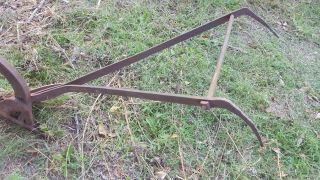 ANTIQUE SMALL HORSE DRAWN BEAM PLOW CRUTHERS SINGLE ONE BOTTOM FARM GARDEN 4