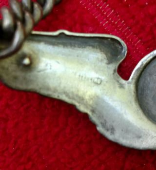 Orig.  WW2 US Army Air Corp Air Crew Wings Marked Sterling Full Size on bracelet 3