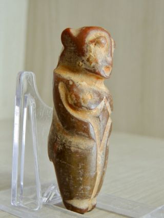 Antique Mongolian Carved Stone figure statuette,  idol,  god,  alien,  monster,  amulet 2