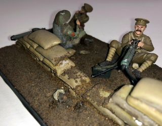 World War One Diorama British with Three Britan Soldiers 7